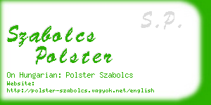 szabolcs polster business card